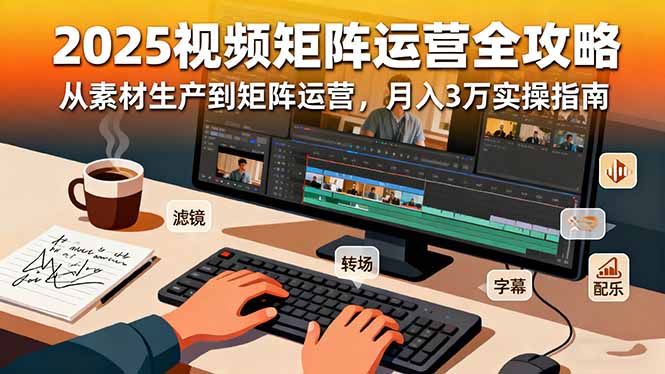 （16333期）2025短视频矩阵运营全攻略：从素材生产到矩阵运营，月入3万实操指南-小二项目网
