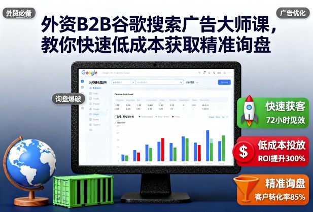 外资B2B谷歌搜索广告大师课，教你快速低成本获取精准询盘-小二项目网