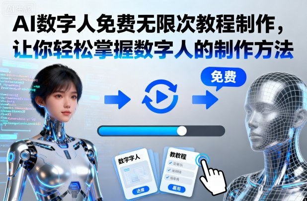 AI数字人免费无限次教程制作，让你轻松掌握数字人的制作方法-小二项目网