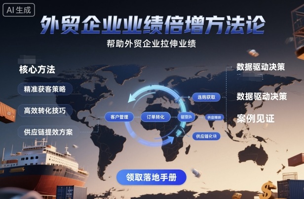 外贸企业业绩倍增方法论，帮助外贸企业拉伸业绩-小二项目网