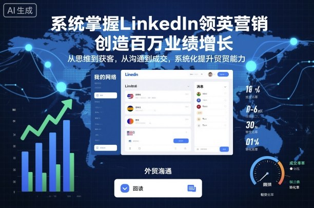 系统掌握LinkedIn领英营销，创造百万业绩增长，从思维到获客，从沟通到成交，系统化提升外贸能力-小二项目网