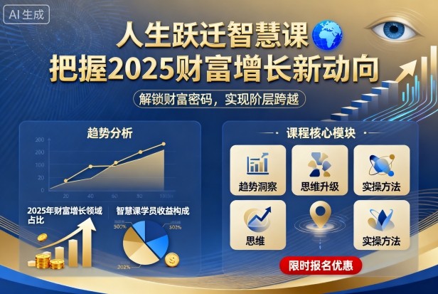 人生跃迁智慧课，把据2025财富增长新动向-小二项目网