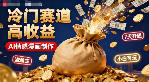 公众号冷门赛道，用AI做情感漫画，7天开通流量主，操作简单，小白可玩-小二项目网