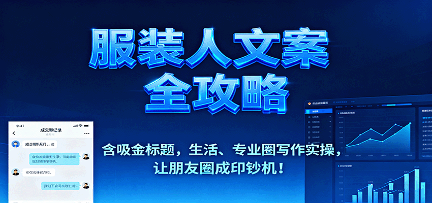 服装人文案全攻略，含吸金标题，生活、专业圈写作实操，让朋友圈成印钞机！-小二项目网