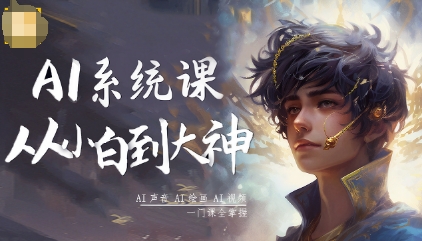 AI系统课程，从小白到大神系统学AI，AI声音-AI绘画-AI视频一门课全掌握-小二项目网