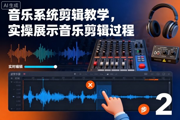 音乐系统剪辑教学,实操展示音乐剪辑过程-小二项目网