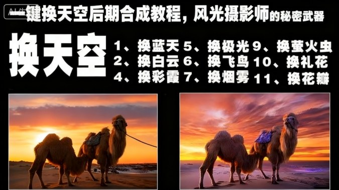 一键换天空后期合成教程，风光摄影师的秘密武器-小二项目网