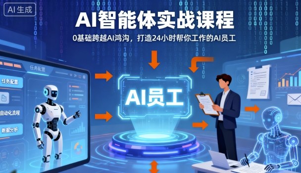 Ai智能体实战课程，0基础跨越Ai鸿沟，打造24小时帮你工作的Ai员工，打破常规，以实战定义Ai-小二项目网