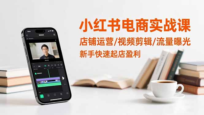 （16536期）小红书电商实战课：店铺运营/视频剪辑/流量曝光，新手快速起店盈利-小二项目网