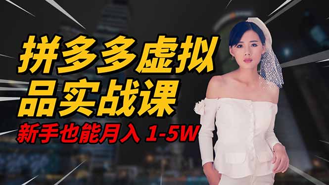 （16492期）2025 拼多多虚拟品系统实战课，轻资产项目，可矩阵开工作室，新手也能…-小二项目网