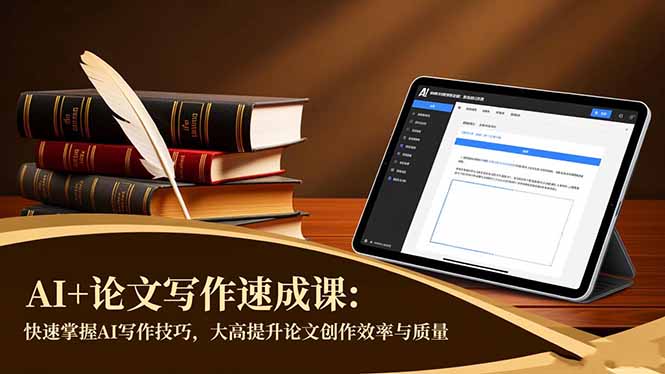 （16568期）AI+论文写作速成课：快速掌握AI写作技巧，大幅提升论文创作效率与质量-小二项目网