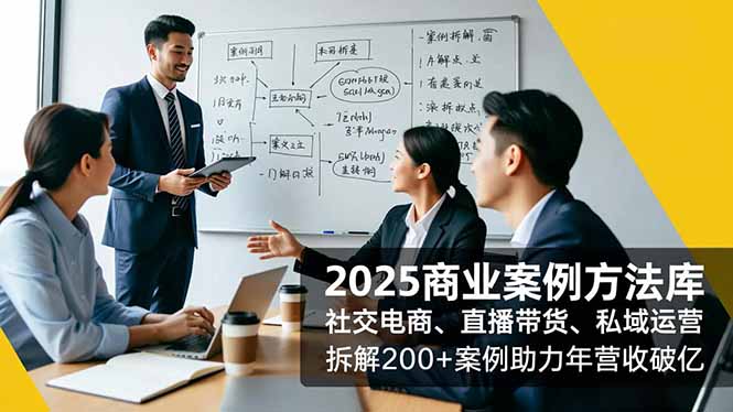 （16713期）2025商业案例方法库，社交电商、直播带货、私域运营，拆解200+案例助力年营收破亿-小二项目网