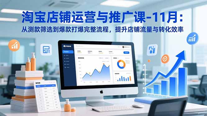 （16714期）淘宝店铺运营与推广课-11月：从测款筛选到爆款打爆完整流程，提升店铺流量与转化效率-小二项目网