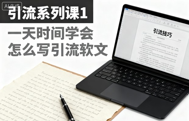 引流系列课1，一天时间学会怎么写引流软文-小二项目网