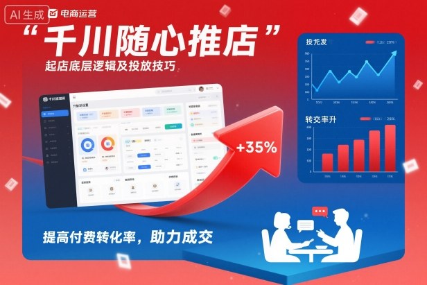 千川随心推起店底层逻辑及投放技巧，提高付费转化率，助力成交-小二项目网