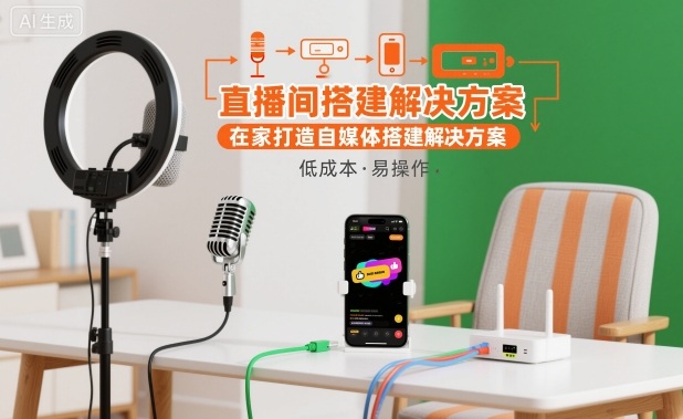 直播间搭建解决方案，在家打造自媒体搭建解决方案-小二项目网