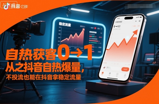 自热获客从0到1之抖音自热爆量，不投流也能在抖音拿稳定流量-小二项目网