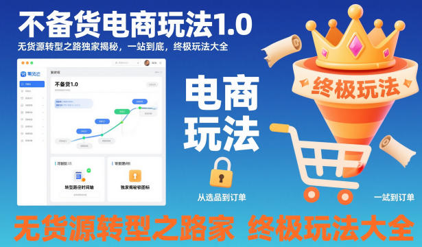 不备货电商玩法1.0，​无货源转型之路独家揭秘，一站到底，终极玩法大全-小二项目网