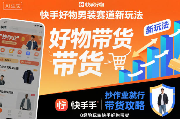 快手好物男装赛道新玩法，抄作业就行，0经验玩转快手好物带货-小二项目网