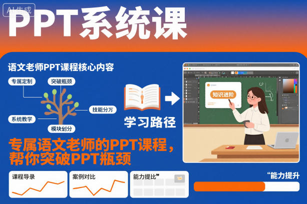 PPT系统课，专属语文老师的PPT课程，帮你突破PPT瓶颈-小二项目网
