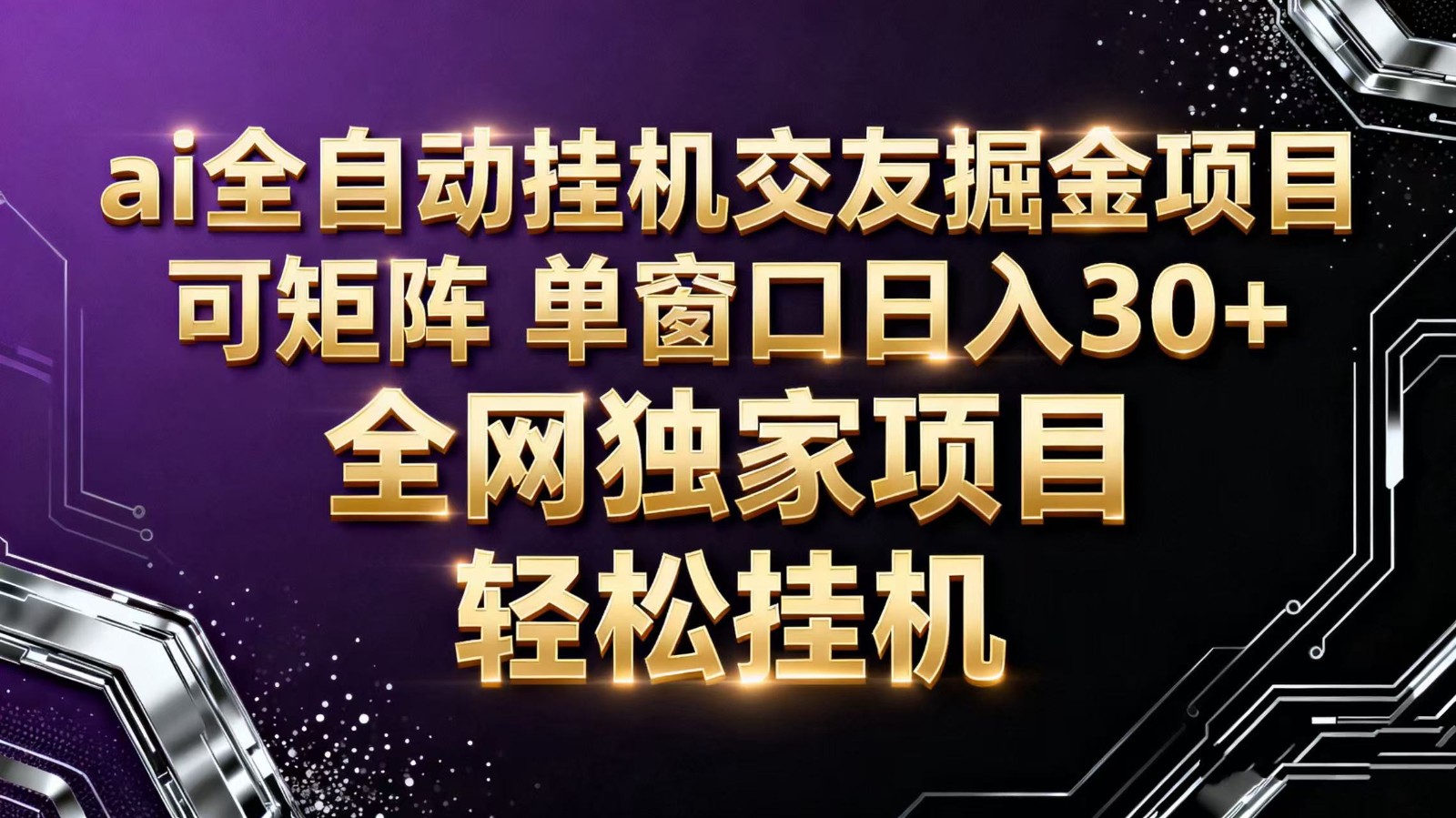 ai全自动挂机语聊掘金 可矩阵 单窗口轻松日入30+-小二项目网