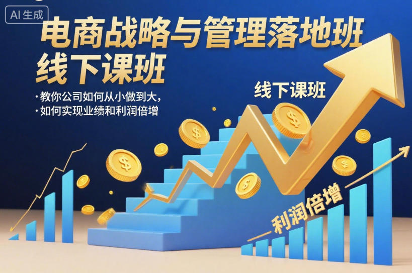 电商战略与管理落地班线下课，教你公司如何从小做到大，如何实现业绩和利润倍增【录音】-小二项目网