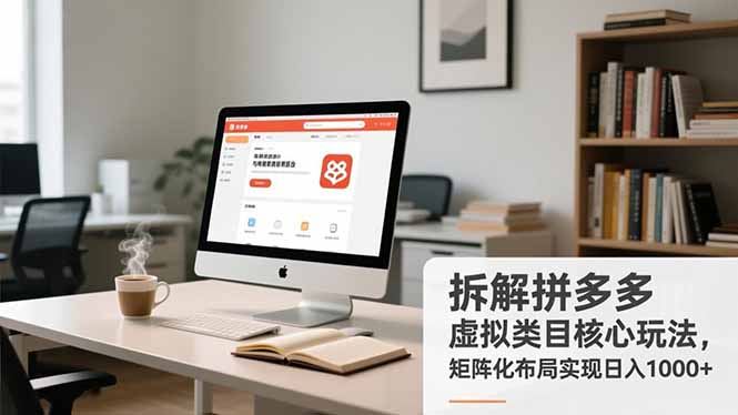 （16906期）拆解拼多多虚拟类目核心玩法，矩阵化布局实现日入1000+-小二项目网