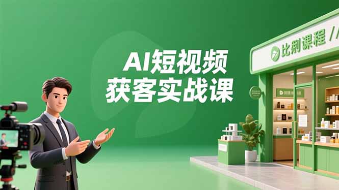 （16747期）AI短视频获客实战课，数字人创作、实体行业应用、精准引流，30天获取客源月入6万+-小二项目网
