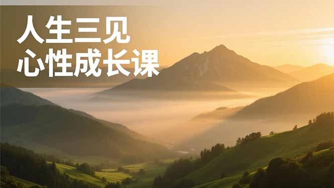 （16897期）人生三见心性成长课，见天地众生自己，搞透人性安顿身心，活出清晰自我，内在富足无价-小二项目网