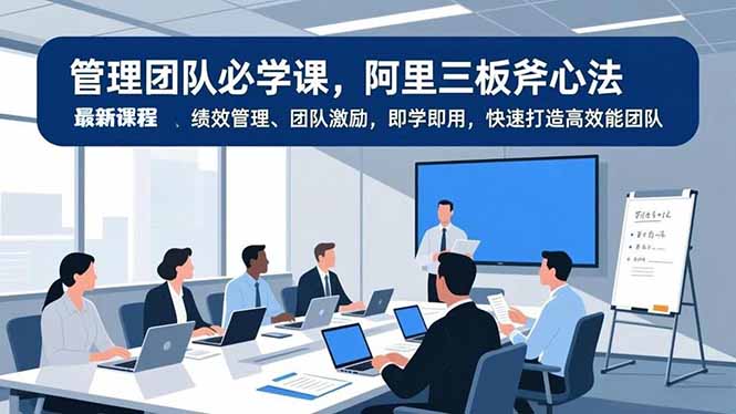 （16929期）管理团队必学课，阿里三板斧心法、绩效管理、团队激励，即学即用，快速打造高效能团队-小二项目网
