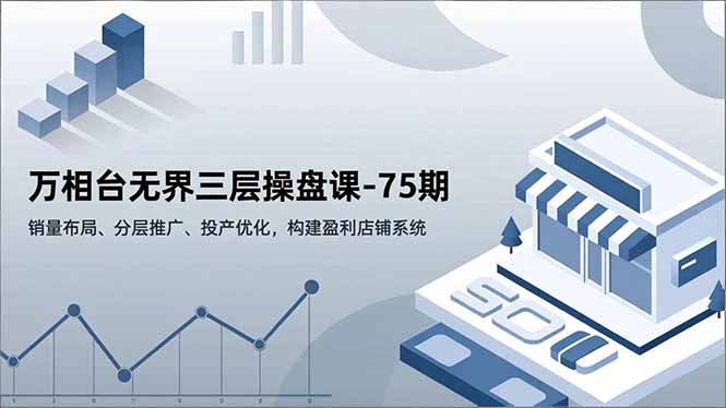 （16769期）万相台无界三层操盘课-75期，销量布局、分层推广、投产优化，构建盈利店铺系统-小二项目网