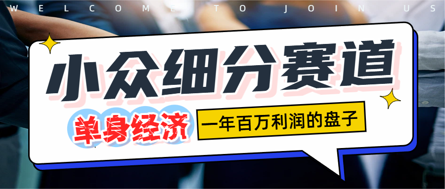 单身经济赛道,一天1000+-小二项目网