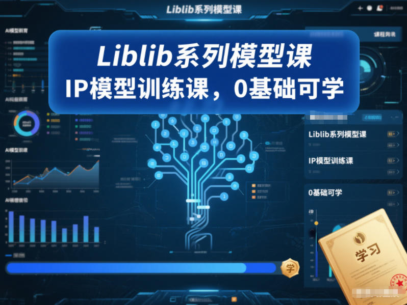 Liblib系列模型课，IP模型训练课，0基础可学-小二项目网