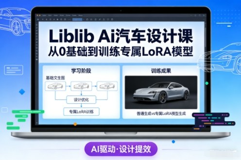 Liblib Ai汽车设计课，从0基础文生图，到教你训练专属设计和风格LoRA模型-小二项目网
