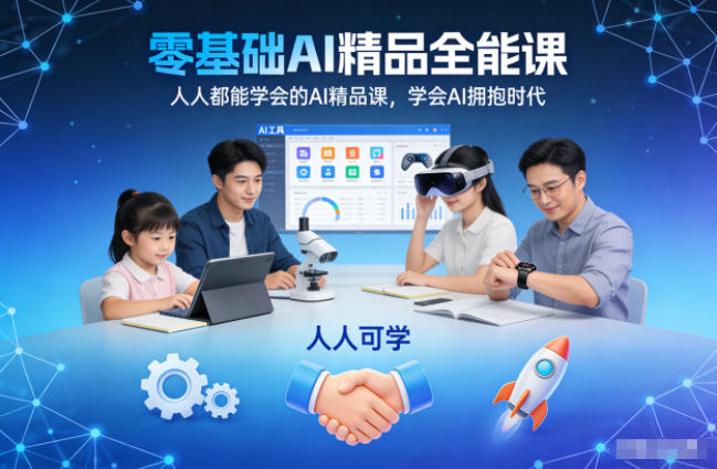 零基础AI精品全能课，人人都能学会的AI精品课，学会AI拥抱时代-小二项目网