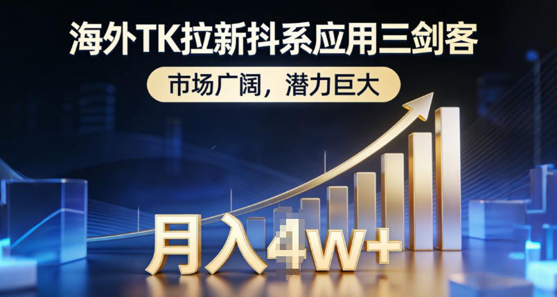 海外TK拉新抖系应用三剑客，市场广阔，潜力巨大，月入1w+-小二项目网