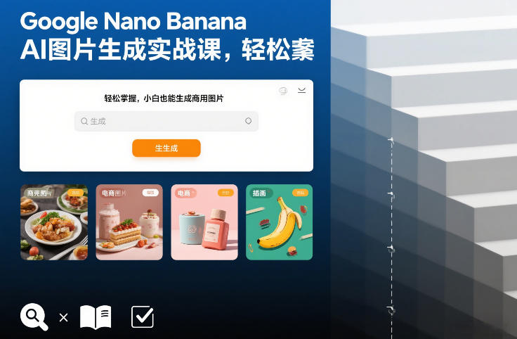 Google Nano Banana AI图片生成实战课，轻松掌握，小白也能生成商用图片-小二项目网