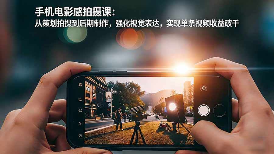 （17273期）手机电影感拍摄课：从策划拍摄到后期制作，强化视觉表达，实现单条视频收益破千-小二项目网