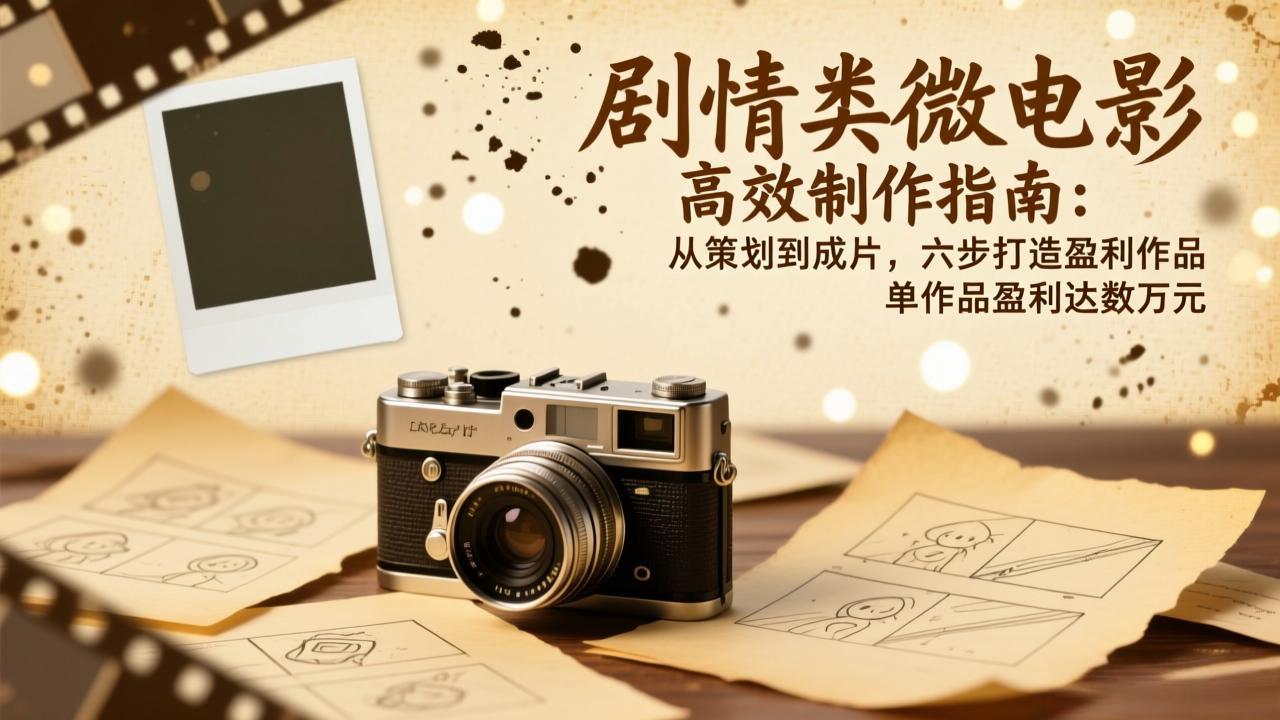 （17086期）剧情类微电影高效制作指南：从策划到成片，六步打造盈利作品，单作品盈利达数万元-小二项目网