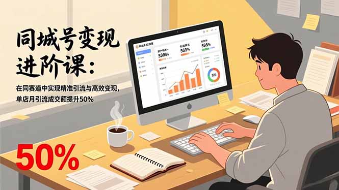 （17015期）同城号变现进阶课：在同城赛道中实现精准引流与高效变现，单店月引流成交额提升50%-小二项目网