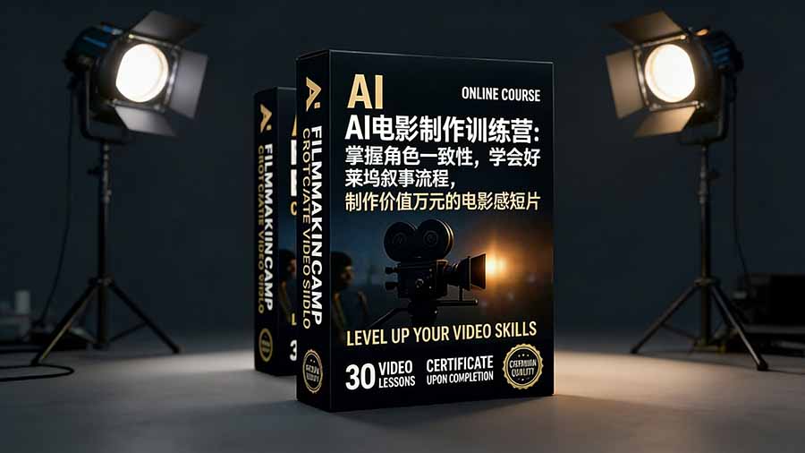 （17223期）AI电影制作训练营：掌握角色一致性，学会好莱坞叙事流程，制作价值万元的电影感短片-小二项目网