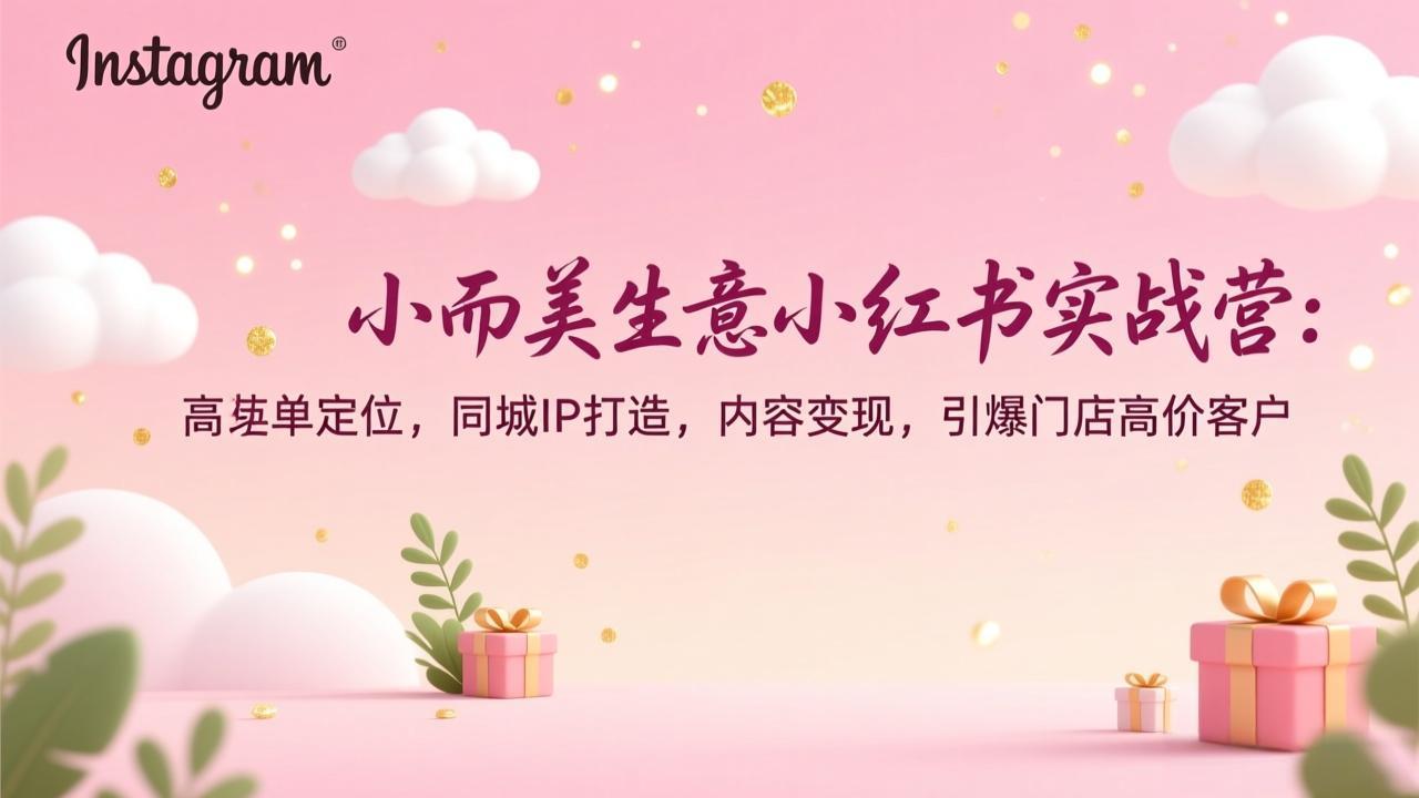 （17113期）小而美生意小红书实战营：高客单定位，同城IP打造，内容变现，引爆门店高价客户-小二项目网