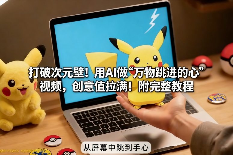打破次元壁！用AI做【万物跳进手心】视频，创意值拉满！附完整教程-小二项目网