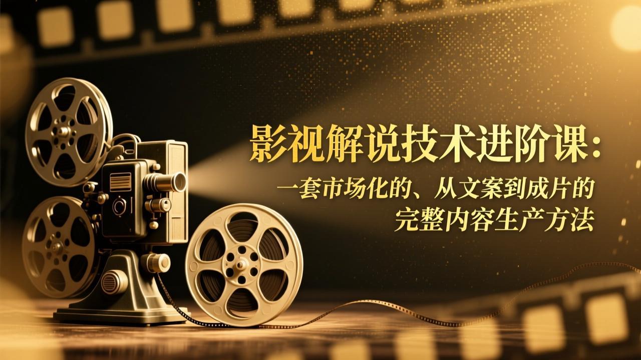 （17185期）影视解说技术进阶课：一套市场化的、从文案到成片的完整内容生产方法-小二项目网