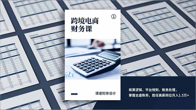 （17036期）跨境电商财务课，核算逻辑、平台规则、账务处理，掌握全盘账务，胜任高薪岗位月入1.5万+-小二项目网