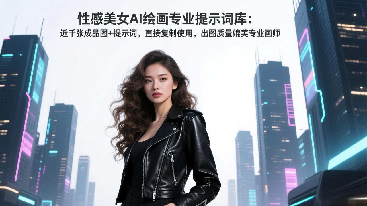（17262期）性感美女AI绘画专业提示词库：近千张成品图+提示词，直接复制使用，出图质量媲美专业画师-小二项目网