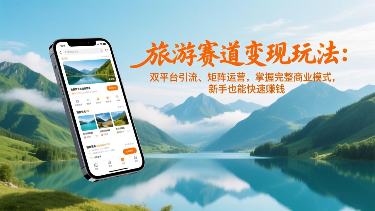 （17153期）旅游赛道变现玩法：双平台引流、矩阵运营，掌握完整商业模式，新手也能快速赚钱-小二项目网
