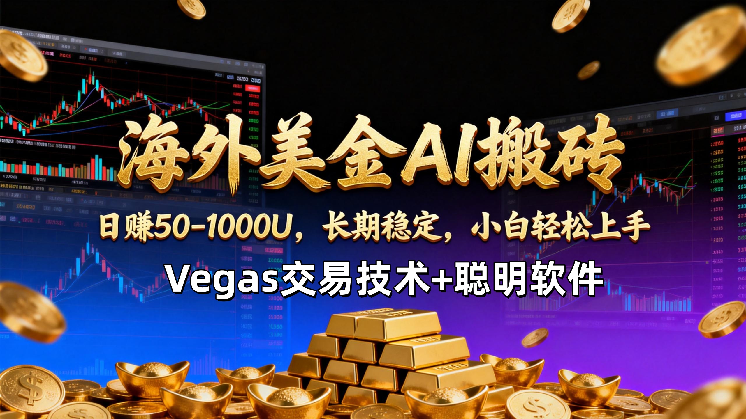 （17143期）【海外美金AI搬砖】Vegas交易技术+聪明软件，日赚50-1000U，长期稳定，小白轻松上手。-小二项目网
