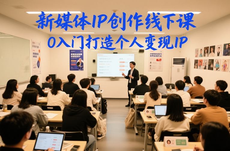 新媒体IP创作线下课，0入门打造个人变现IP-小二项目网
