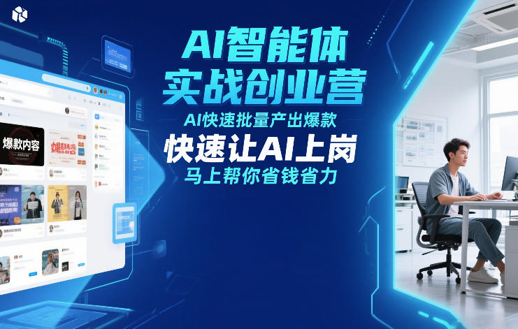 AI智能体实战创业营12月23-25号线下课，AI快速批量产出爆款，快速让AI上岗，马上帮你省钱省力-小二项目网